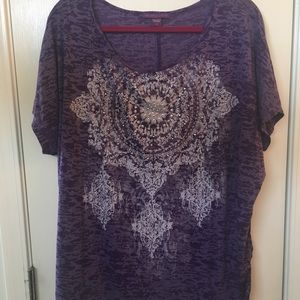Purple burnout t-shirt